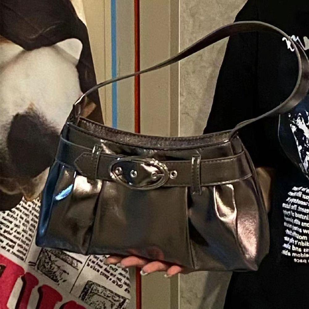 Mxgoods Túi Xách Da PU Kẹp Nách Màu Trơn Phong Cách Hàn Quốc Cho Nữ