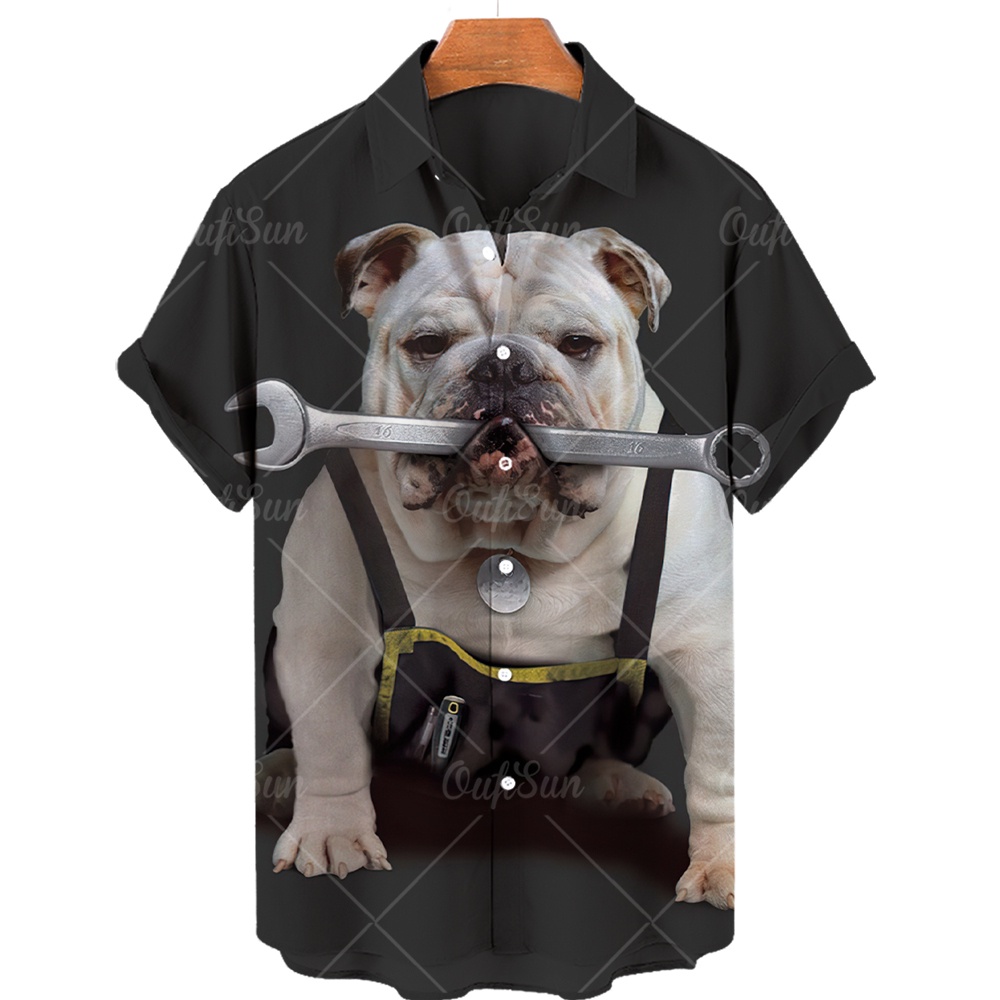 Áo Sơ Mi Tay Ngắn In Họa Tiết Động Vật 3d Phong Cách Hawaii Thời Trang Mùa Hè 2022 Cho Nam