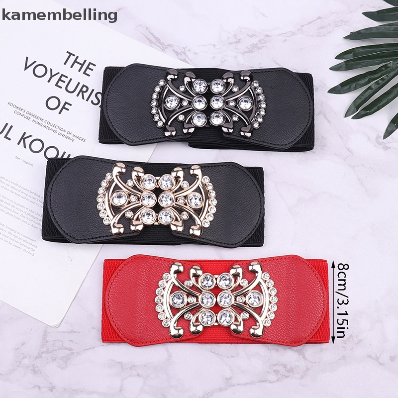 Thắt Lưng Nữ Bản Rộng Co Giãn Đính Đá Thanh Lịch