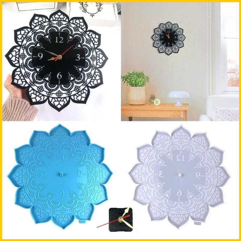 Khuôn Silicon Làm Đồ Trang Sức Hình Đồng Hồ / Hoa Mandala DIY