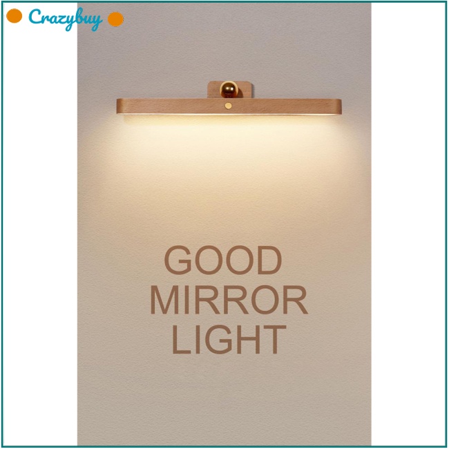 Đèn Led CR Dc5v 1A 4000k Bằng Gỗ Gắn Tường Thiết Kế Từ Tính Tiện Dụng