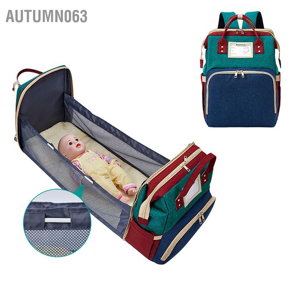 Autumn063 Túi Đeo Chéo Cho Bé Ba Lô Di Động Có Thể Gập Lại Thoáng Khí Đa Năng Công Suất Lớn