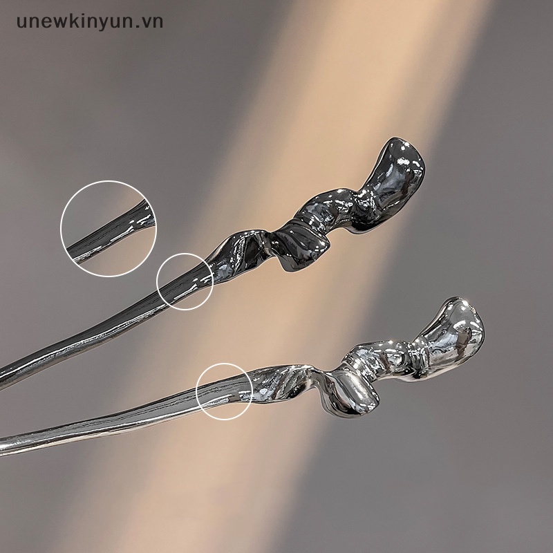 Kẹp Tóc Kim Loại Kiểu Dáng Hình Học Đơn Giản Thời Trang