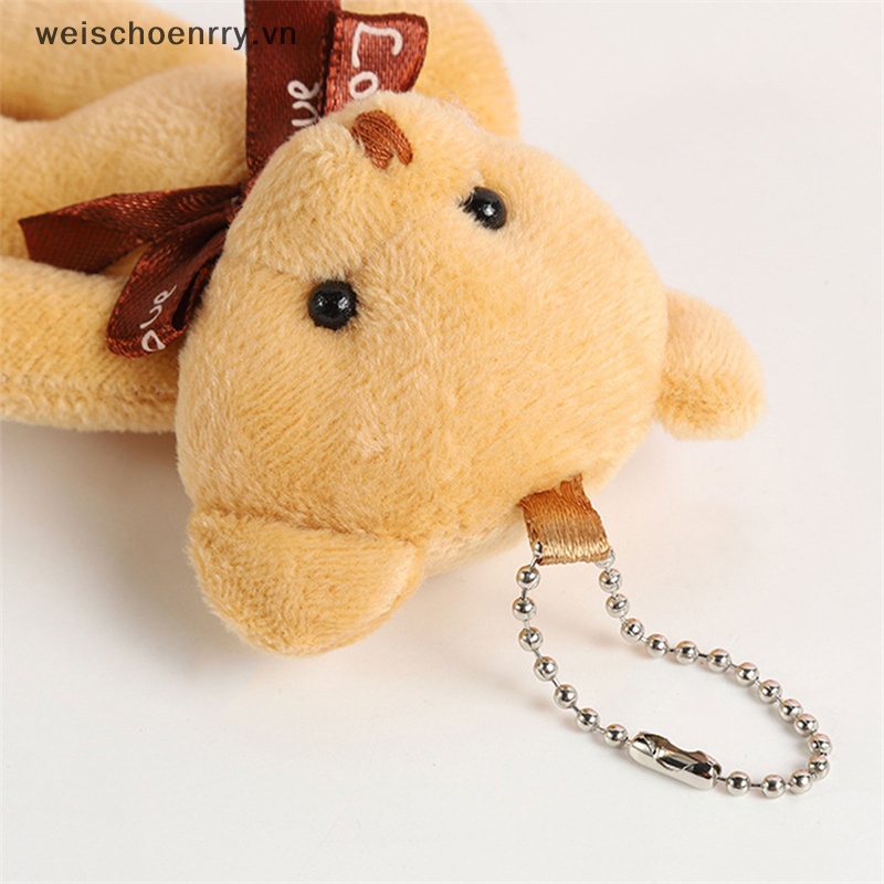 Móc Khóa Hình Gấu Teddy Bằng Lông Nhung Dễ Thương Xinh Xắn