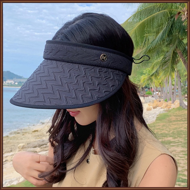 Mũ Chống Nắng Vành Rộng Hở Chóp Thời Trang Đi Biển Mùa Hè Cho Nữ