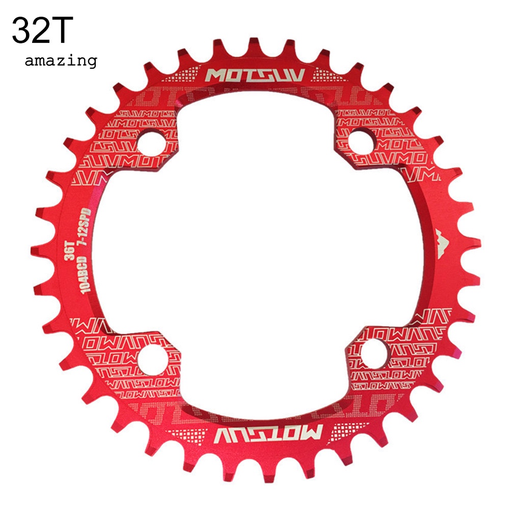 Bánh Xích Xe Đạp Leo Núi 32 / 34 / 36 / 38T 104BCD Bằng Hợp Kim Nhôm