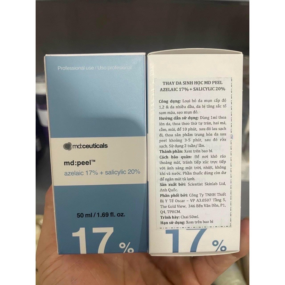 Tinh chất thay da sinh học Md: Peel 8%14 % 15% 17% 30% 40% 50% trung hoà md