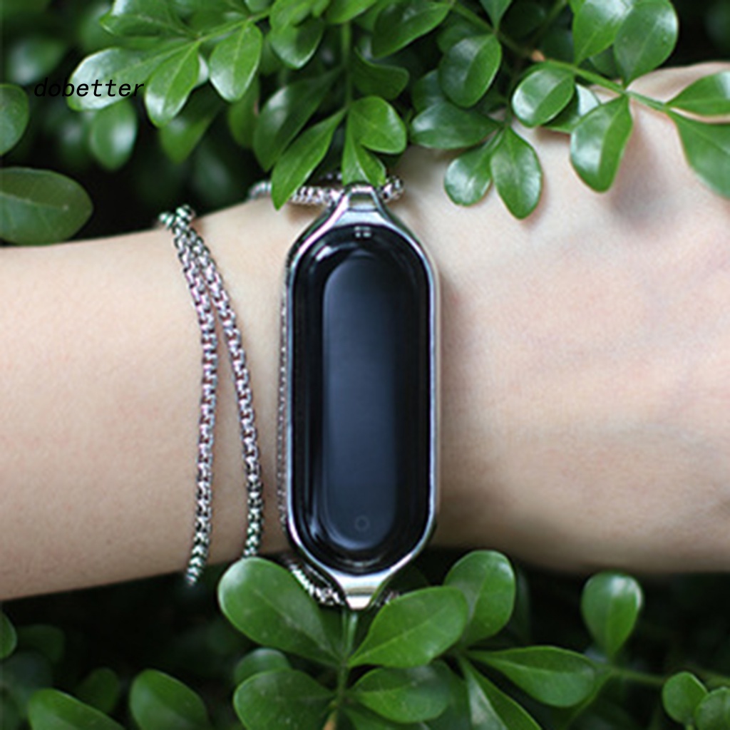 Dây Đeo Tay Bằng Thép Không Gỉ 2 Chiều Thời Trang Cho Xiaomi Miband 5 / 6