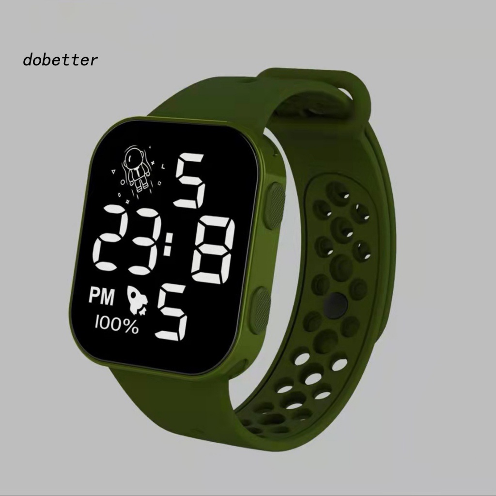 Đồng Hồ Đeo Tay Điện Tử Chống Nước P1 Màn Hình LED Vuông Điều Khiển Cảm Ứng