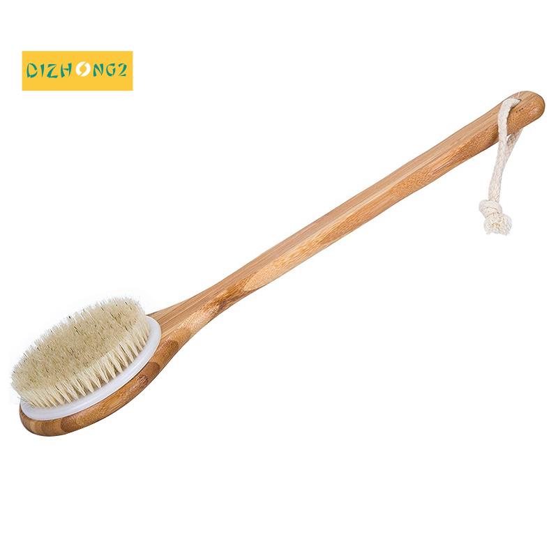 Bàn Chải Chà Lưng Tẩy Tế Bào Chết Tự Nhiên Có Tay Cầm Dài Tiện Dụng Khi Tắm