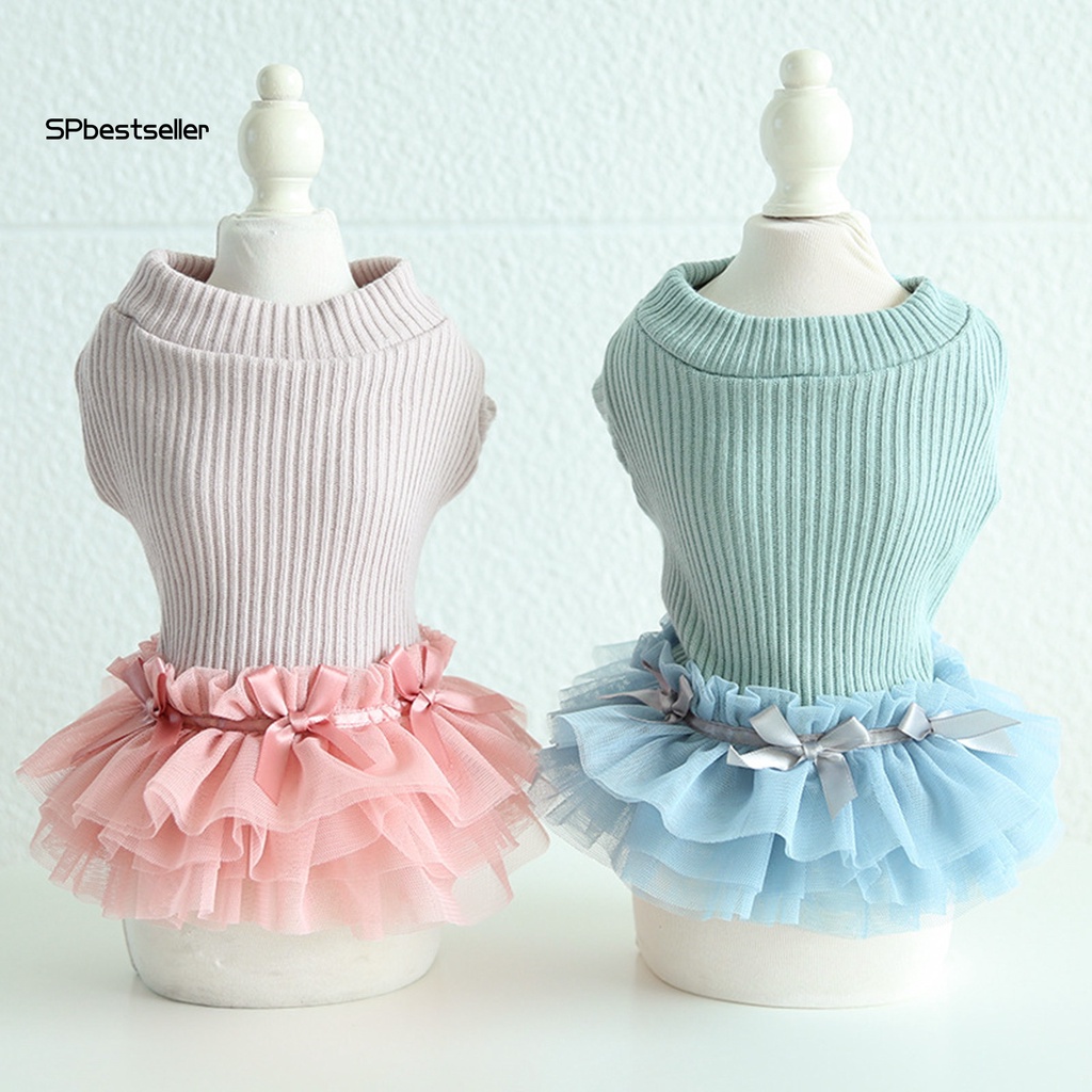 Spbestsellkr Đầm Vải Nhún Bèo Thân Thiện Với Da Hóa Trang Cho Cún Cưng