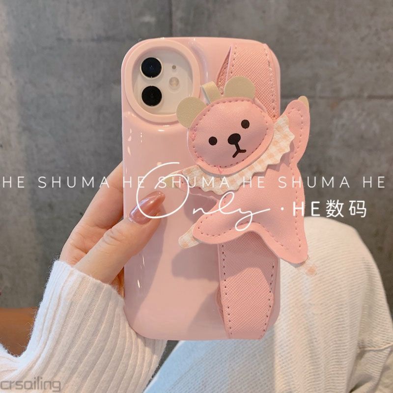Ốp Điện Thoại Chống Sốc Có Dây Đeo Họa Tiết Dễ Thương Cho Iphone 14 pro max 13 12 11
