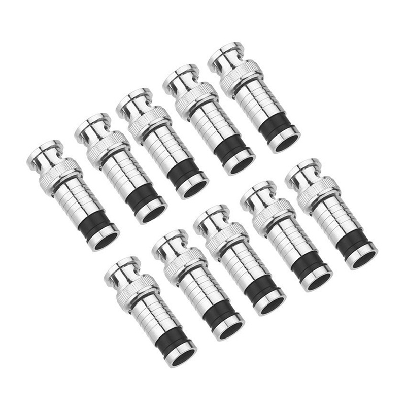 10 chiếc Đầu nối nén BNC cho Camera quan sát cáp Coax RG59