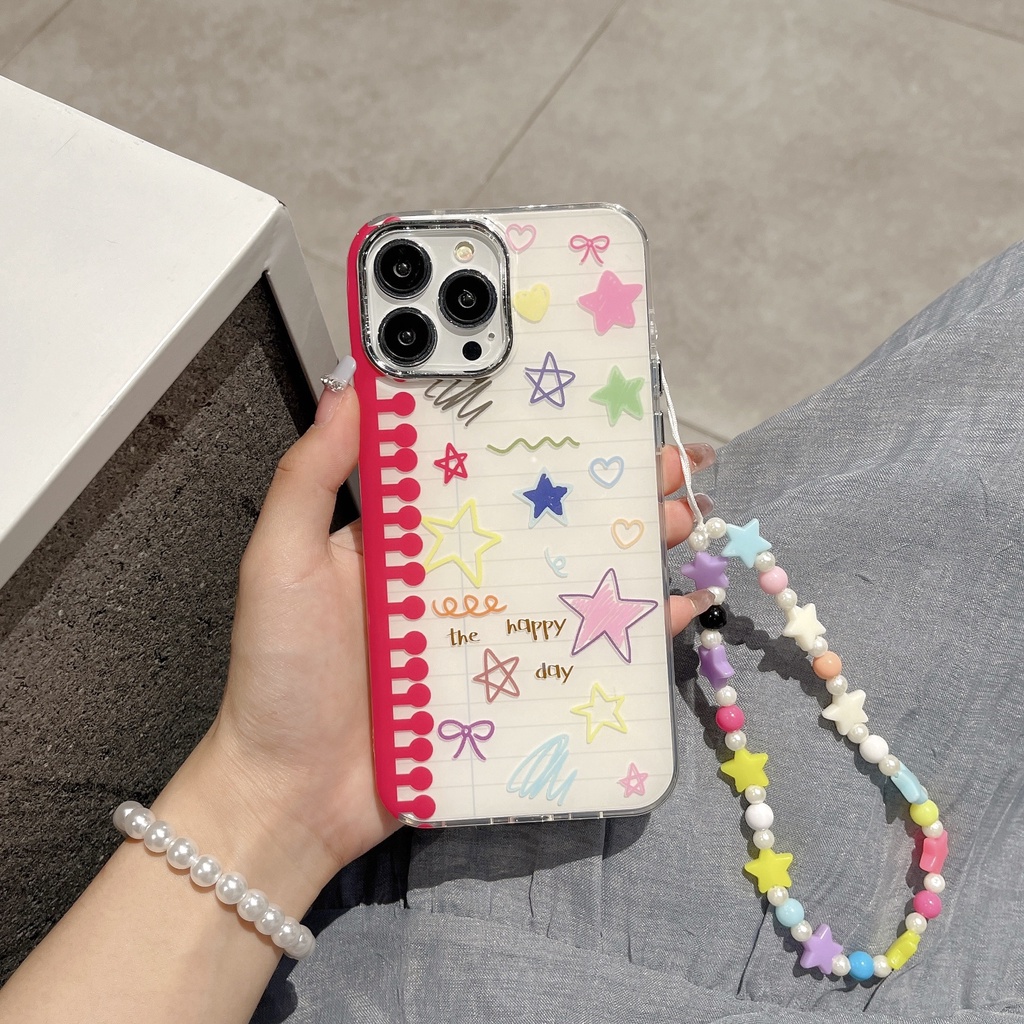 Ốp Điện Thoại TPU Silicon Mềm Chống Sốc Hai Mặt Hình Ngôi Sao Năm Cánh Cho iPhone 14 13 12 11 PRO MAX