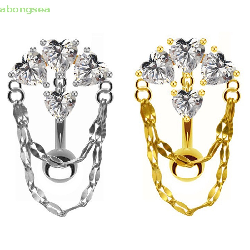 Khuyên RốN HìNh Tim BằNg ThéP Không Gỉ ĐíNh Đá Xinh XắN