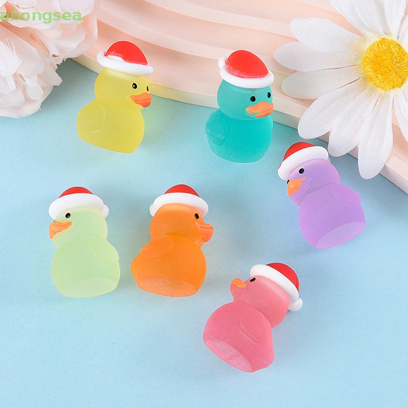 Set 2 Vịt Nhựa Phát Quang Dễ Thương Dùng Trang Trí Giáng Sinh