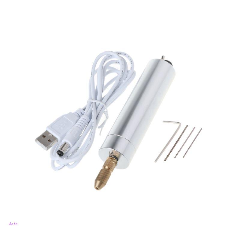 Máy Khoan Điện Cầm Tay Mini Bằng Nhôm Cổng Cắm USB