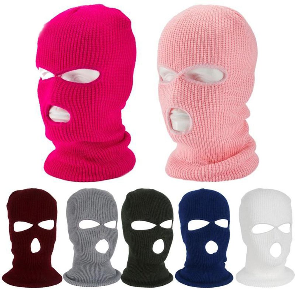 Ski Mask 3 Holes Outdoor Riding Adultmth Windproof Bicycle Comfortable Sports Skiing Masks Equipment [Q/13]