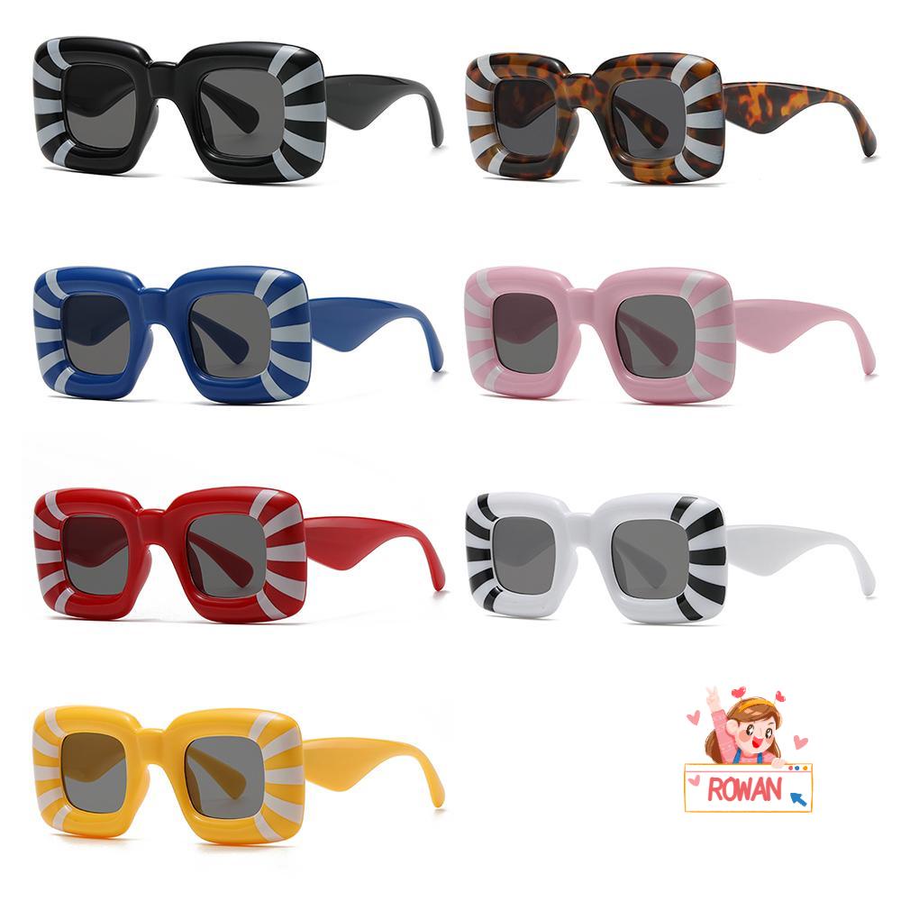 Kính Mát Vuông Kẻ Sọc Phong Cách Punk Cổ Điển Mẫu Mới 2023 Thời Trang Cho Nữ