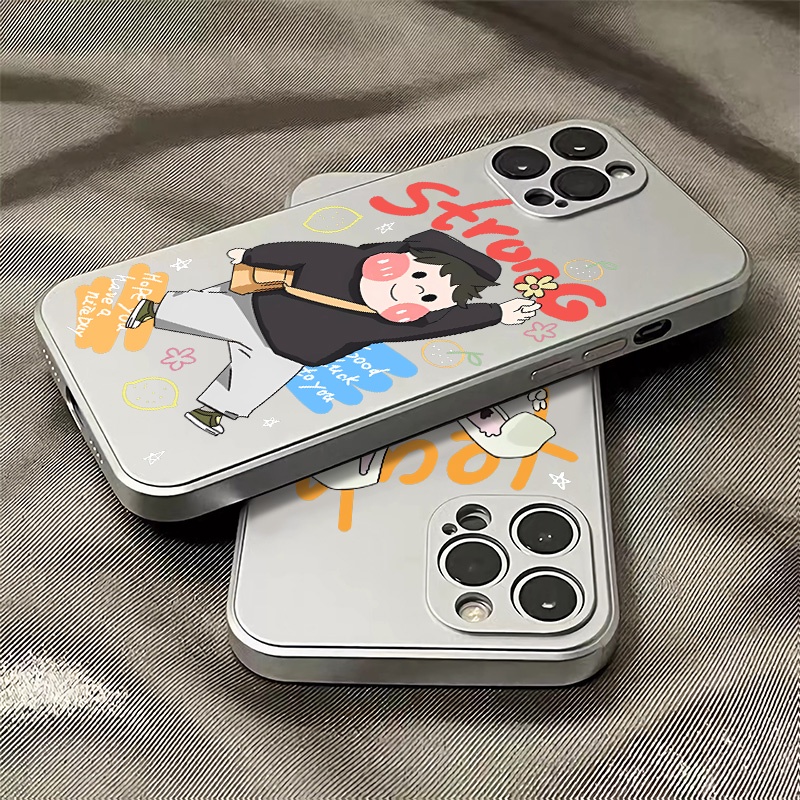 Ốp Điện Thoại Silicon TPU Mềm Mạ Điện Dễ Thương Chống Sốc Cho IPhone 14 13 12 11 Pro XS Max XR X 8 + 7 6S Plus