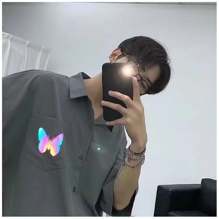 Áo Thun Ngắn Tay Form Rộng Họa Tiết Kẻ Sọc 5 / 7 Điểm Thời Trang Mùa Hè Cho Nam