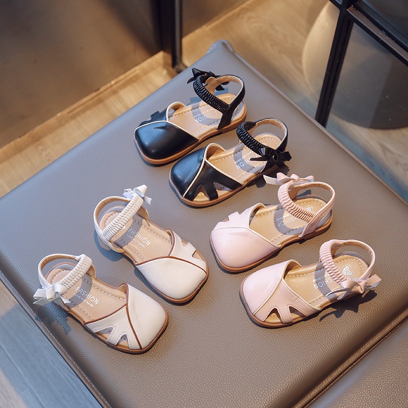 Xăng đan Đế Mềm Đính Nơ Thời Trang Mùa Hè Cho Bé Gái