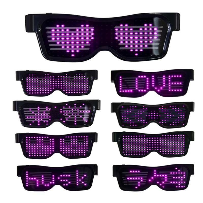 Mắt Kính Có Đèn LED Sạc USB Chuyên Dụng Cho Tiệc DJ