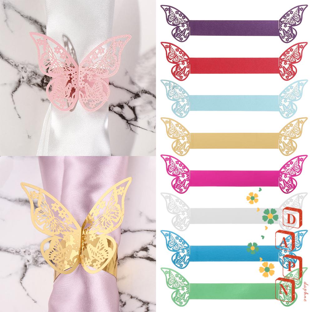 Set 10 Vòng Giấy Quấn Khăn Ăn Hình Bướm DIY