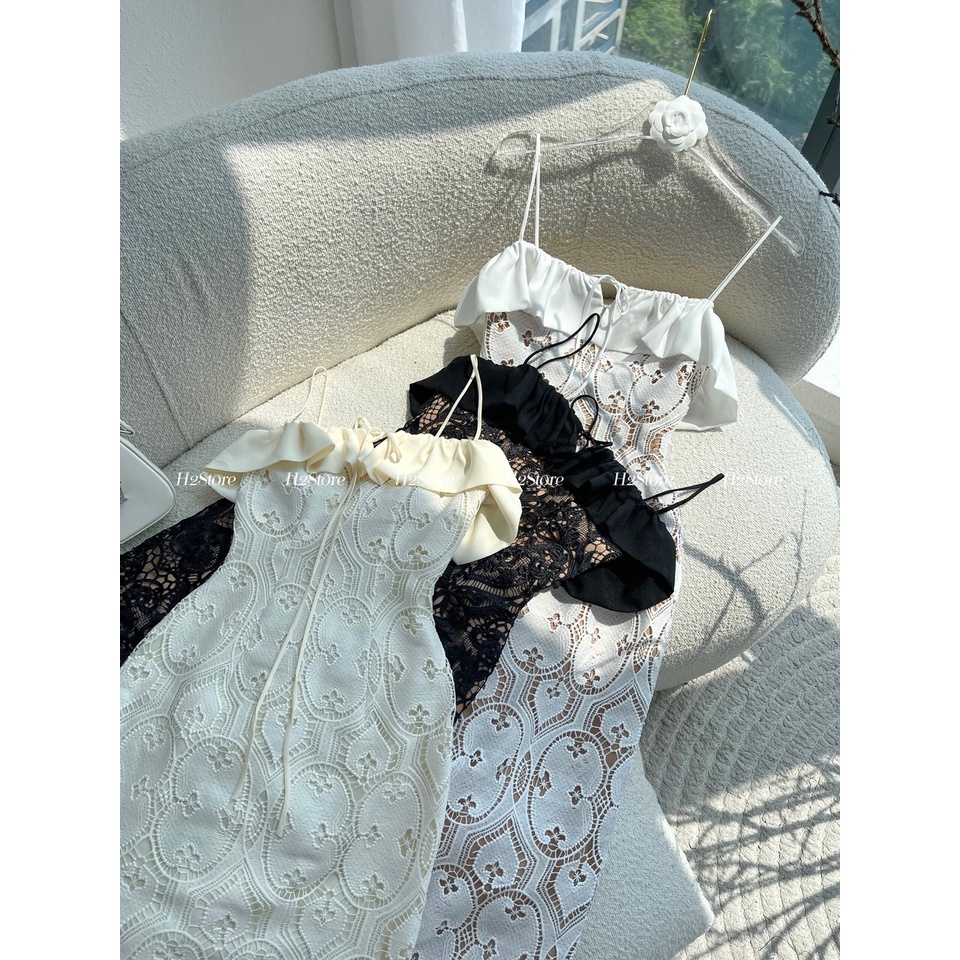 ĐẦM REN 2 DÂY   -  J04442