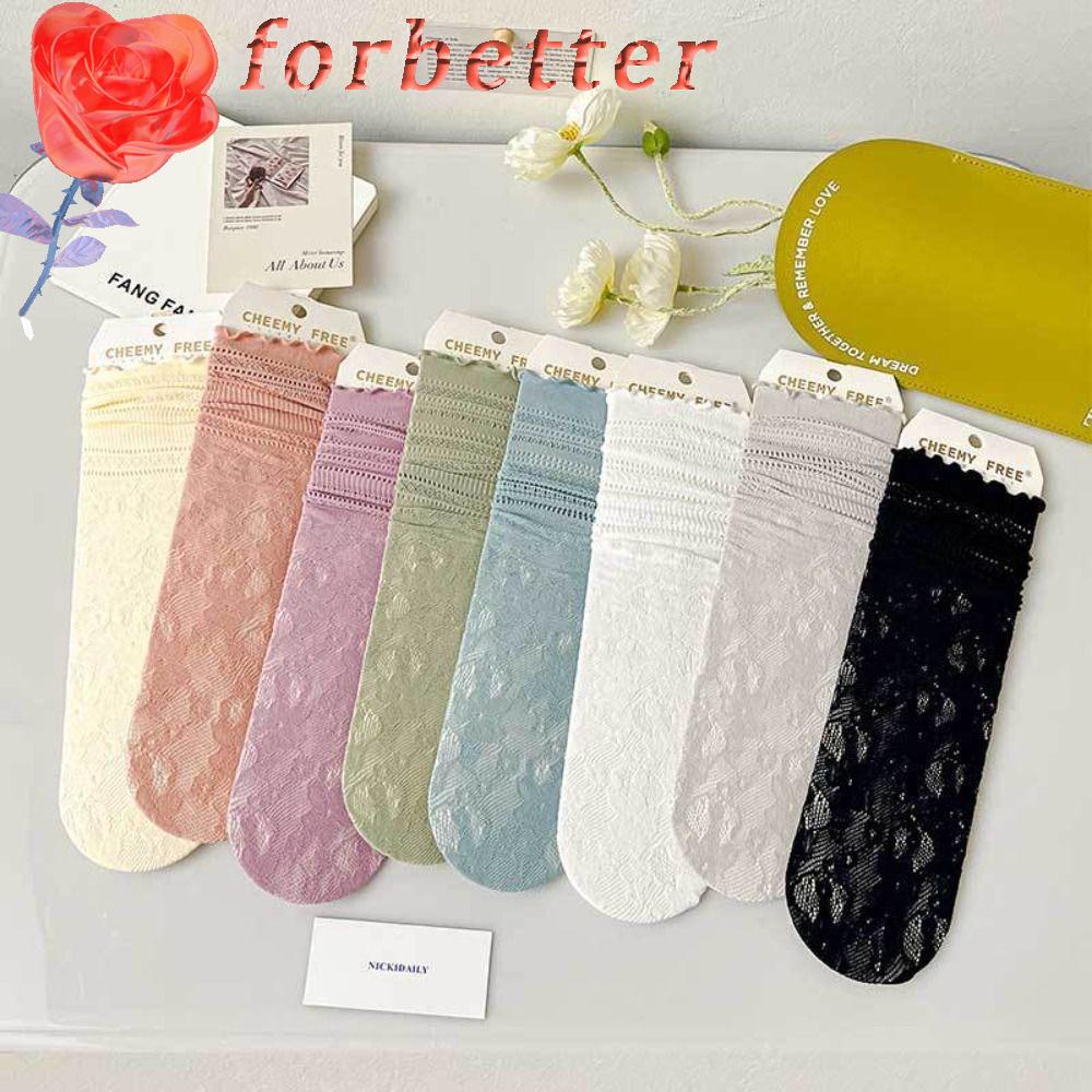 Vớ Ren Rỗng Mềm Mỏng Co Giãn Thoáng Khí Chống Mài Mòn Thời Trang Xuân Hè Cho Nữ