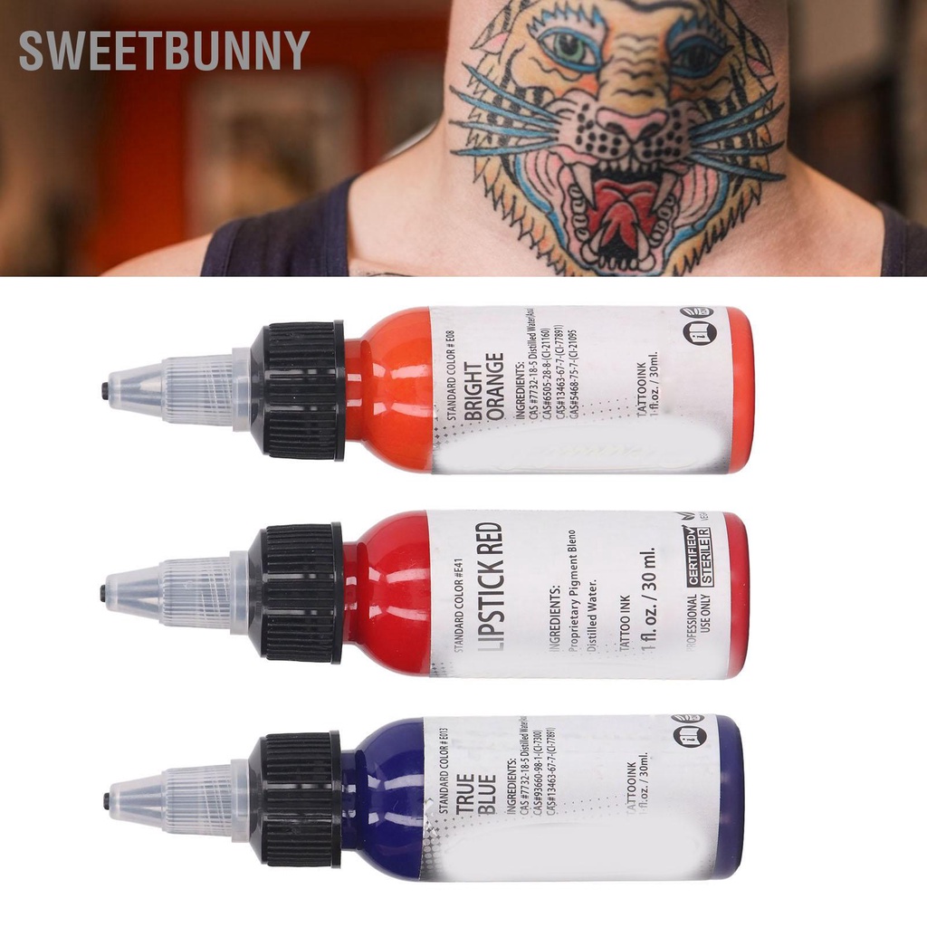 SweetBunny 30ml Mực xăm có nồng độ cao Nhiều màu Sắc tố hình cho da thực hành