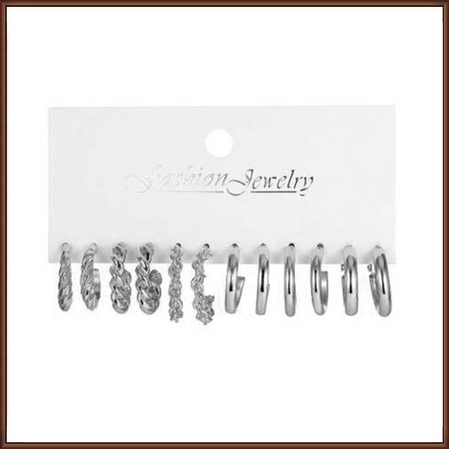 Bộ Khuyên Tai Hình Vuông Bằng Kim Loại Đính Ngọc Trai Cổ Điển Cho Nữ