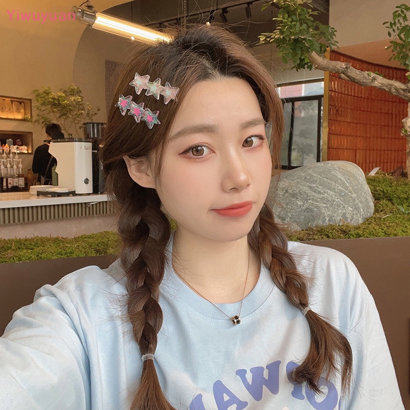 Kẹp Tóc Ngôi Sao Lấp Lánh Y2K Thời Trang Mới Cho Nữ