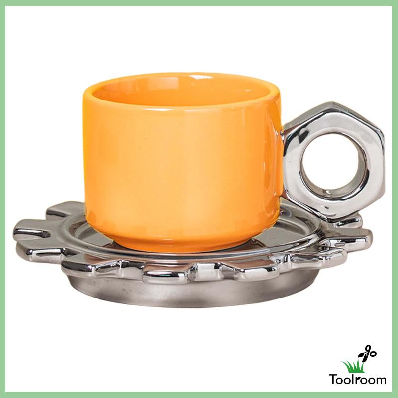 Cốc Sứ Uống Nước Kèm Đĩa Lót Dung Tích 250Ml Tiện Dụng Cho Gia Đình