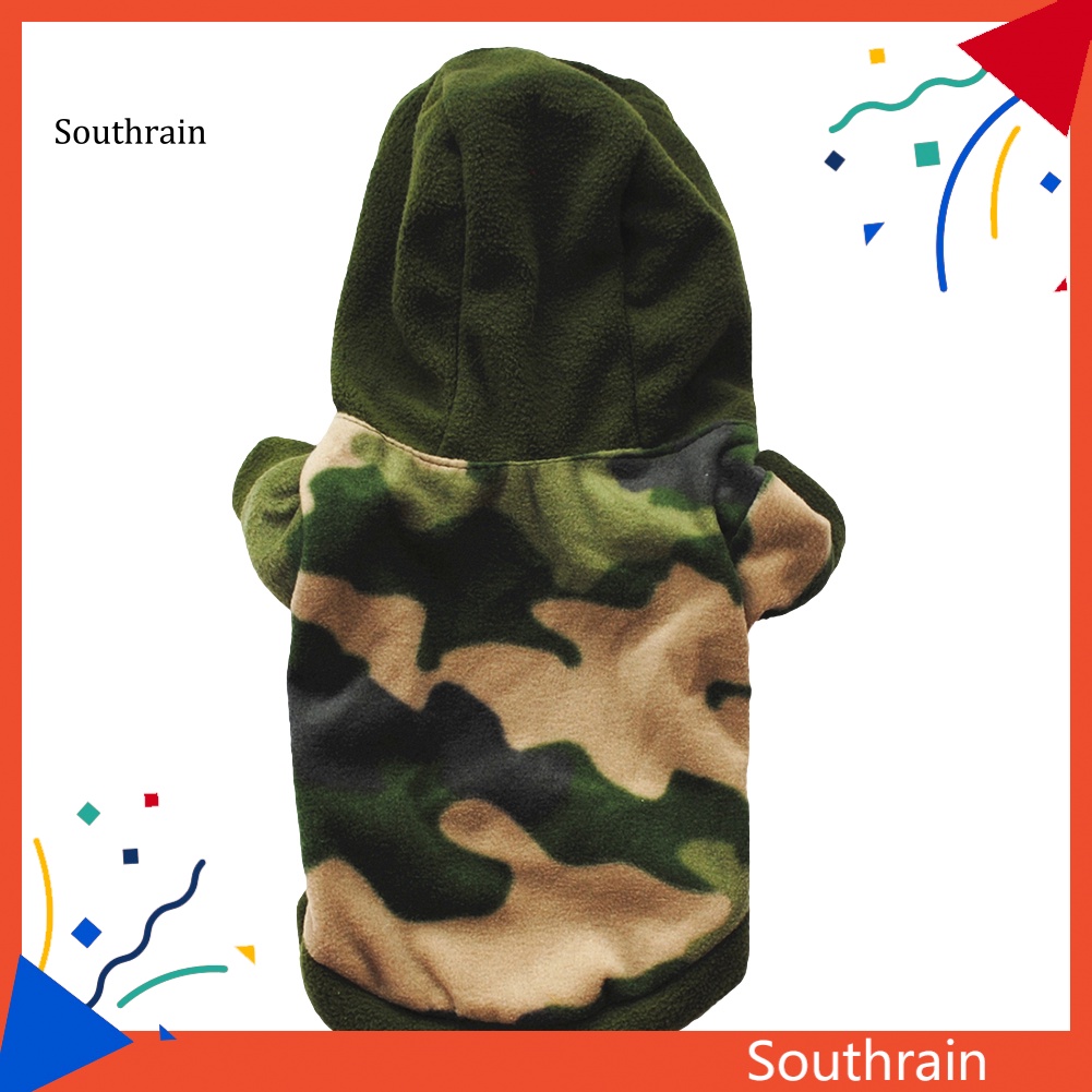Áo Hoodie Họa Tiết Rằn Ri Giữ Ấm Cho Thú Cưng