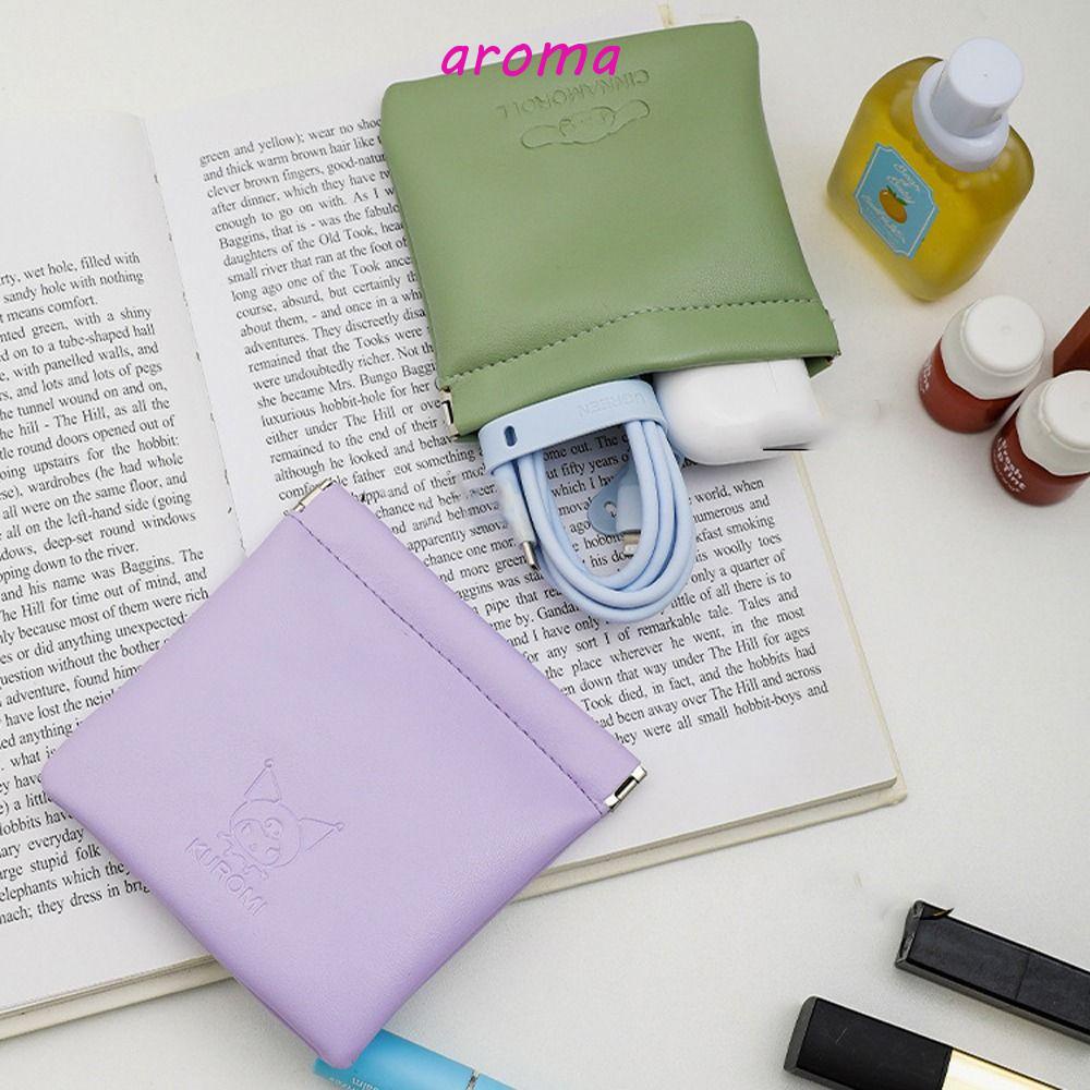 Túi Đựng Chìa Khóa / Tiền / Thẻ Bằng Da PU Họa Tiết Mèo Kitty Chống Thấm Nước Tiện Dụng Cho Nữ