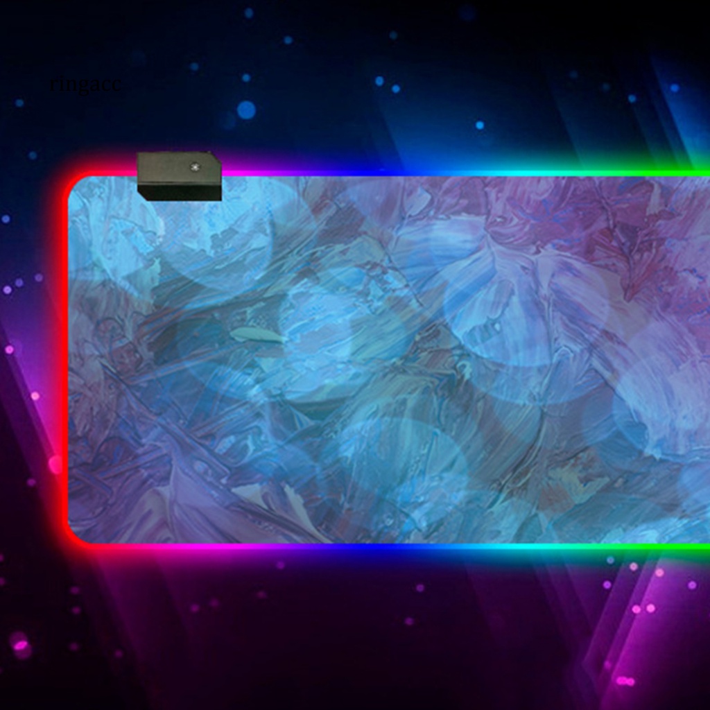 Tấm Lót Chuột Cao Su RGB Dày Một Mặt Cỡ Lớn Chống Trượt Chống Thấm Nước Sử Dụng Nguồn USB