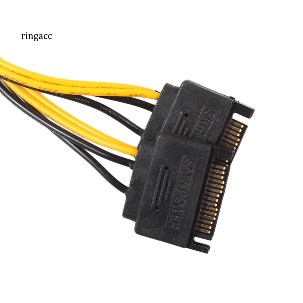 Dây Cáp Đồ Họa Chuyển Đổi RGA Dual 15Pin SATA Sang PCI-E 8Pin