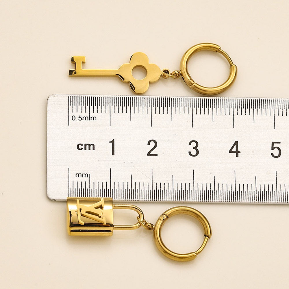 LOUIS VUITTON Bông Tai LV Bằng Thép Titan Thời Trang Cho Nữ