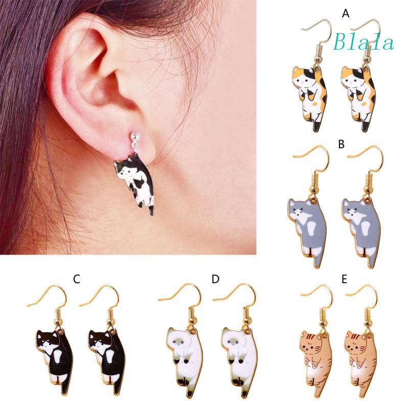 Bông Tai Dáng Dài Hình Mèo Dễ Thương Thời Trang Cho Nữ