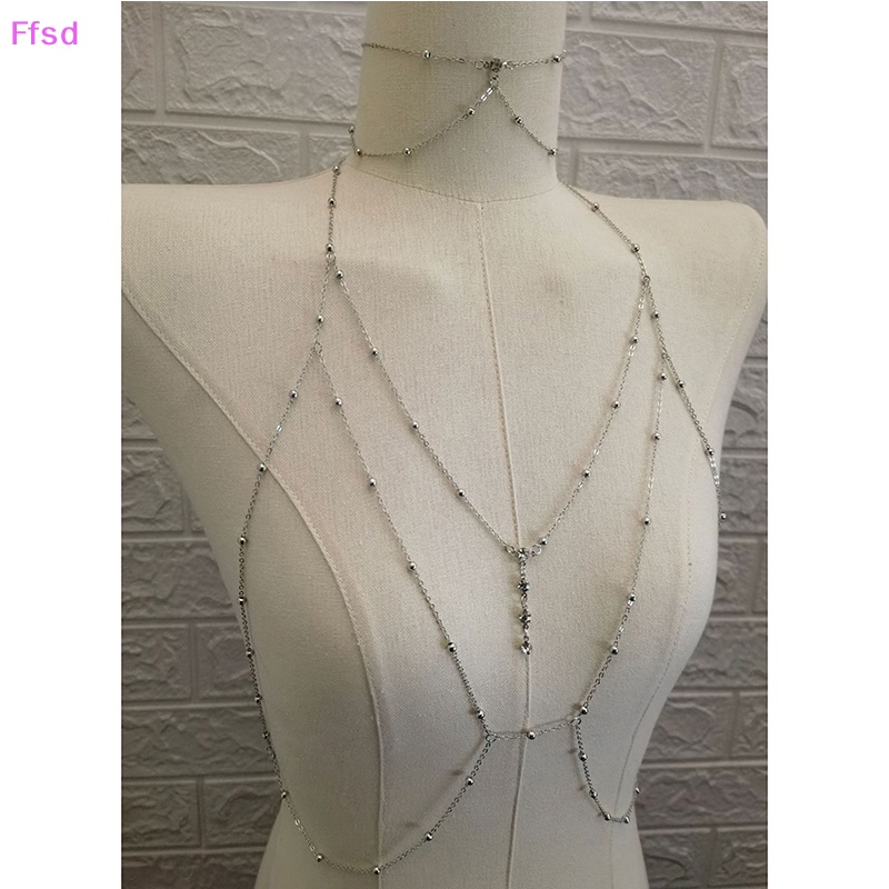 Luimo Dây Chuyền body chain Bằng Kim Loại Đính Pha Lê Quyến Rũ Thời Trang Cho Nữ