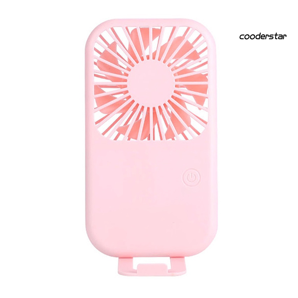 Quạt USB Mini Cầm Tay Có Giá Đỡ Điện Thoại Tiếng Ồn Thấp Ba Tốc Độ Có Thể Điều Chỉnh Sạc Lại