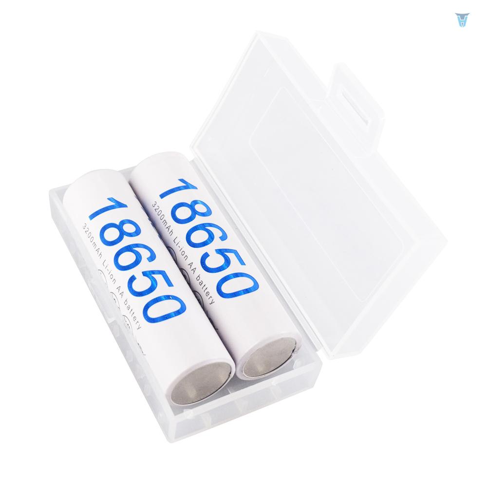 1 Hộp Đựng Pin 18650 2 18650 Bằng Nhựa Trong Suốt Chất Lượng Cao