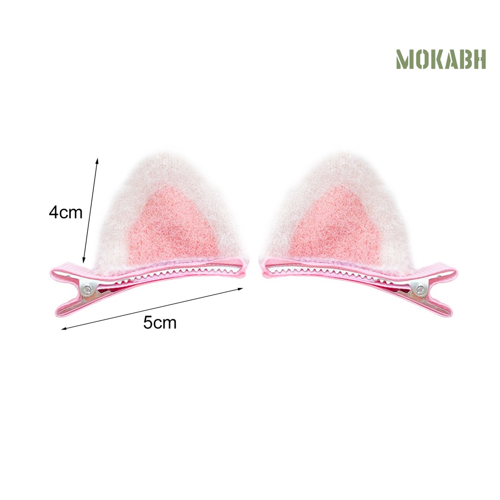 1 Cặp Kẹp Tóc Hình Tai Mèo Nhiều Màu Sắc Quyến Rũ