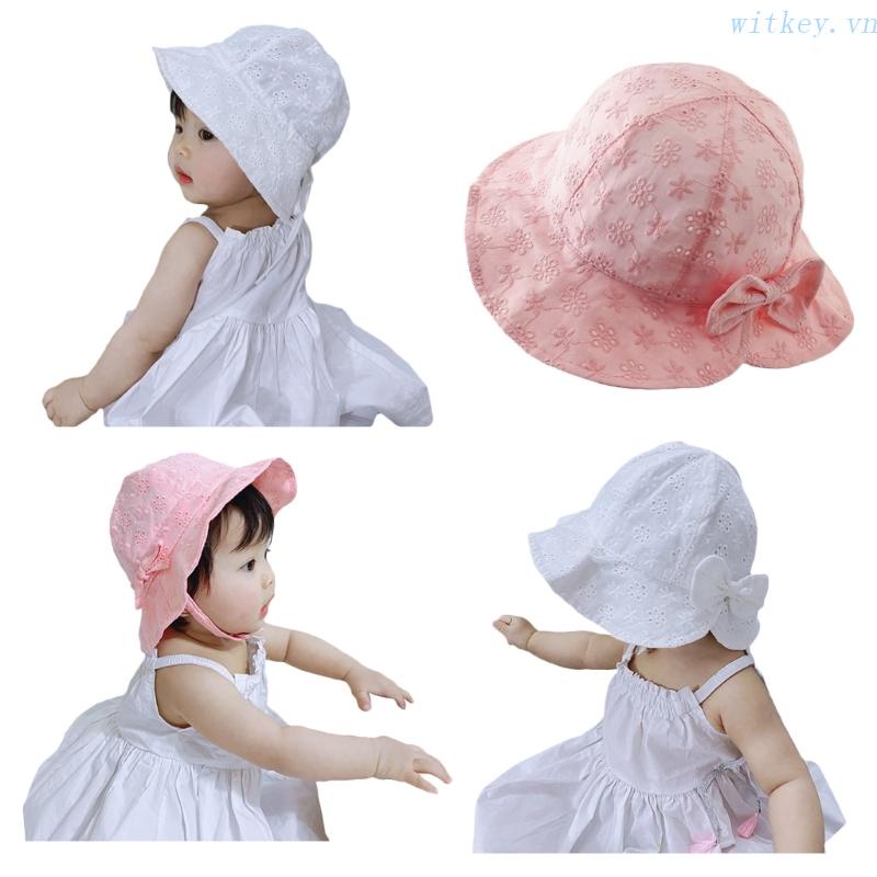 Nón Tai Bèo Chống Nắng Thắt Nơ Phối Ren Thời Trang Mùa Hè Cho Bé Gái