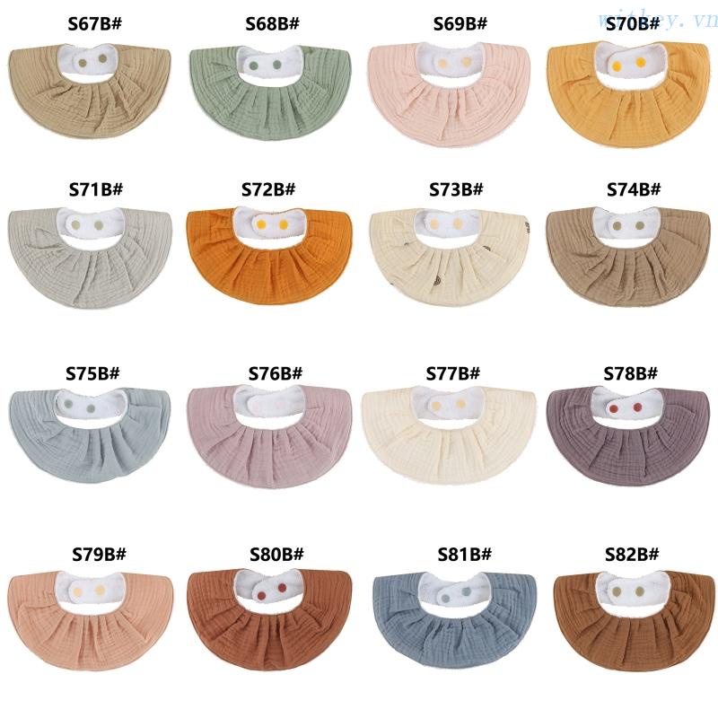 Yếm Ăn Chất Liệu Cotton Muslin Tùy Chỉnh Tiện Dụng Cho Bé Sơ Sinh