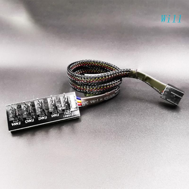 Bộ Chia Quạt Tản Nhiệt 4Pin 4p PWM 1 Sang 5 Cho CPU Máy Tính