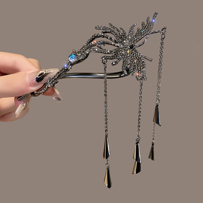 Kẹp Tóc Dạng Xoắn Ốc Hình Bướm Sau Lưng Cho Nữ