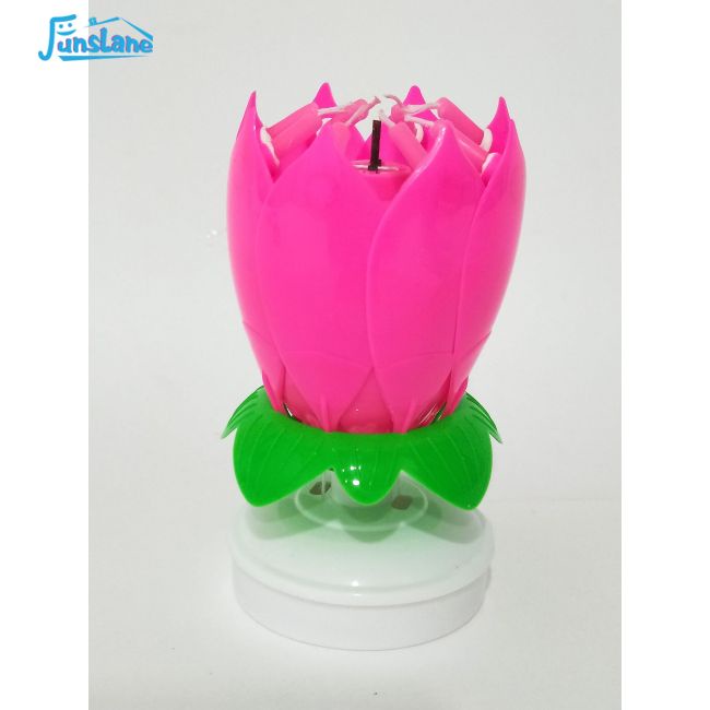Nến Sinh Nhật Hình Hoa Sen Có Nhạc Nhiều Màu Sắc Vui Nhộn Dành Cho Trẻ Em