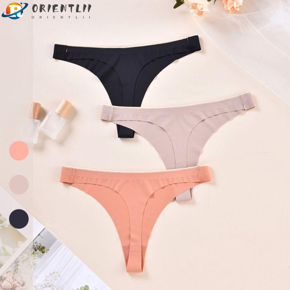 Quần Lót Eo Thấp Họa Tiết Kẻ Sọc Không Đường May Hợp Thời Trang Cho Bạn Gái